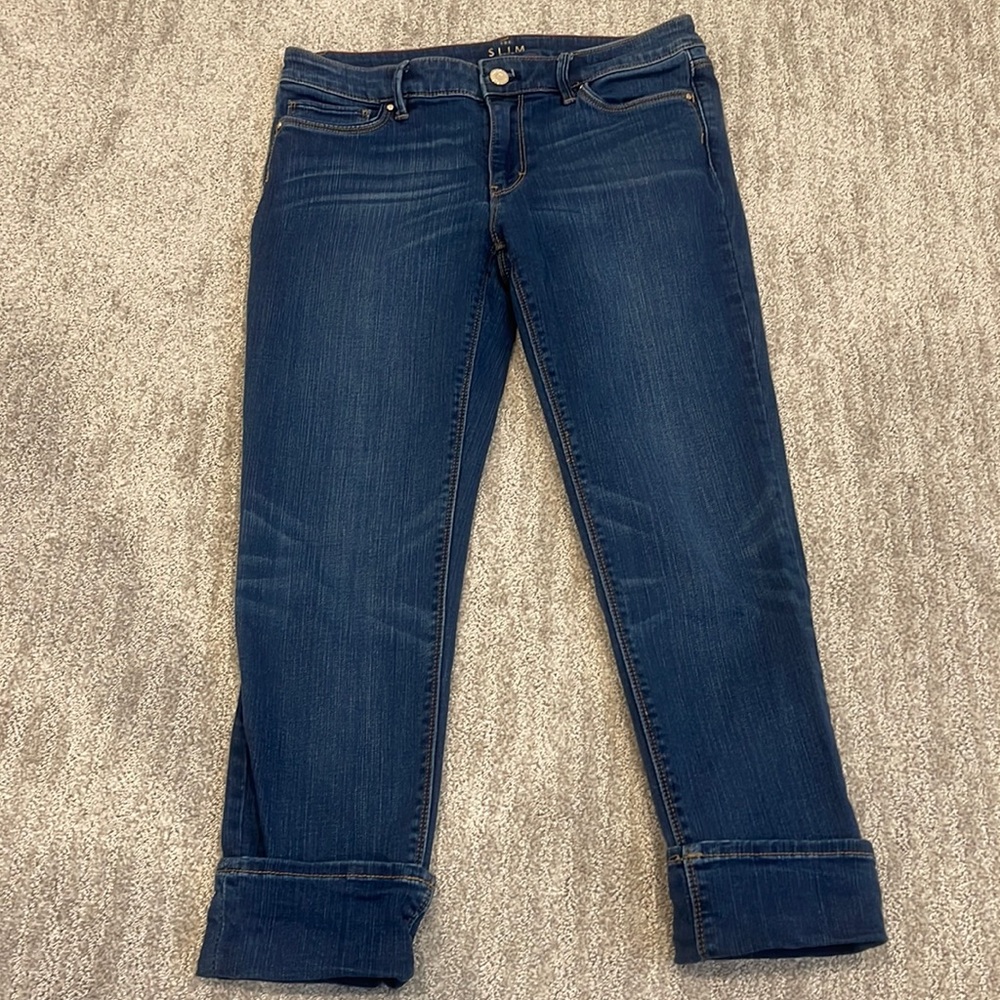 The slim crop cuffed jean from White House Black Market